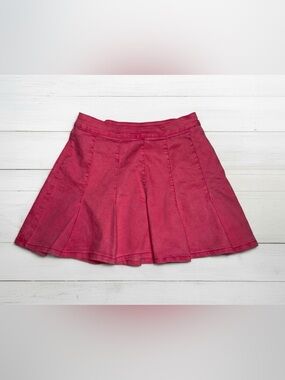 No Boundaries Y2K Hot Pink Denim Pleated Mini Skirt Juniors 11